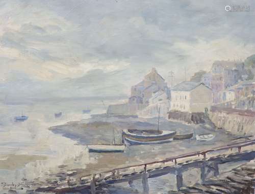 J. Bromley Davenport, oil on canvas, West Country coastal la...