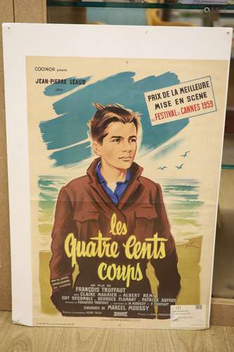 A French film poster for Le Quatre Cents Coups (400 Blows), ...