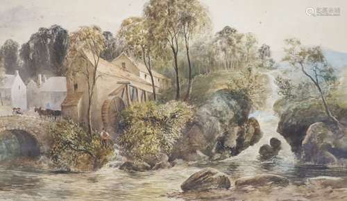 William Henry Dyer (fl.1890-1930), watercolour, Eskdale Mill...