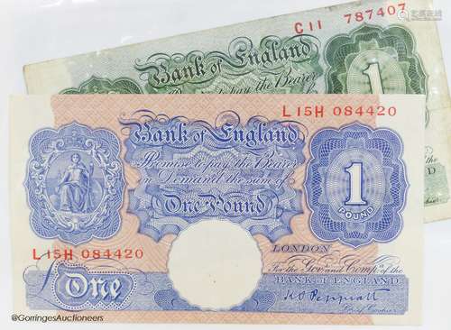 A collection of Bank of England and Scottish banknotes to in...