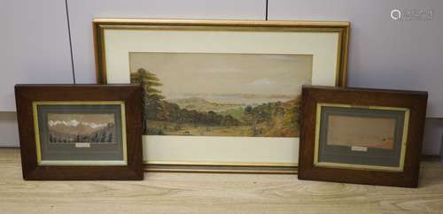 19th century English School, watercolour, 'Natal Bay and Dur...