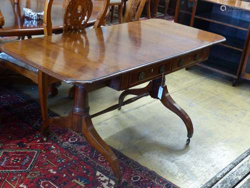 A rectangular painted gilt coffee table, width 125cm, depth ...