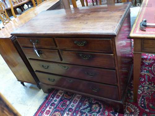 A George III mahogany chest, width 98cm, depth 50cm, height ...