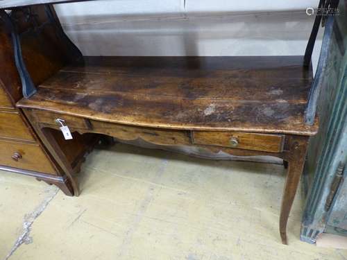 An 18th / 19th century French fruitwood two drawer side tabl...