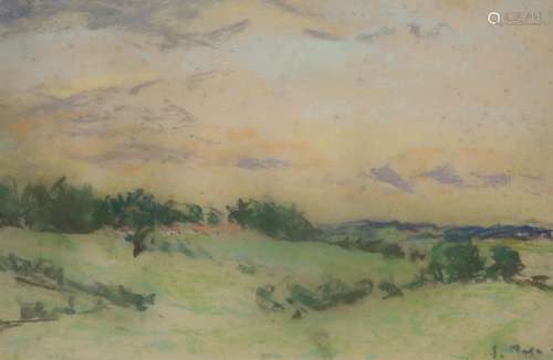 Paul Maze (1887-1979), pastel, Open landscape, signed, 22 x ...