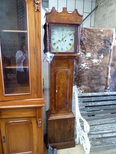 An early 19th century oak eight day longcase clock, marked C...