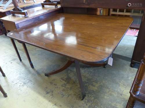 A George III design rectangular mahogany tilt top breakfast ...