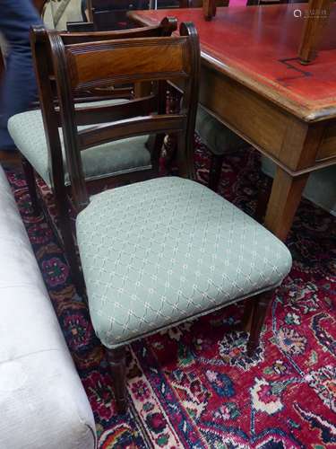 A set of six Regency mahogany dining chairs