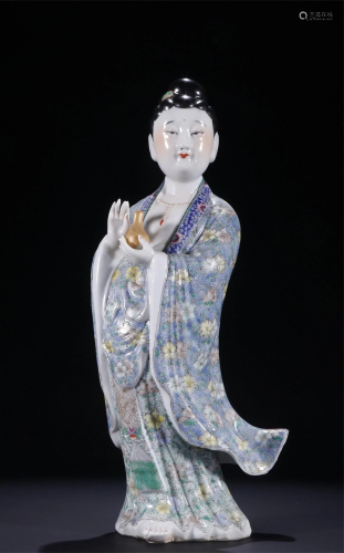 A Chinese San-Cai Glazed Porcelain Decoration