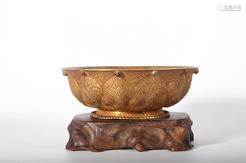 A Chinese Gilt Silver Bowl