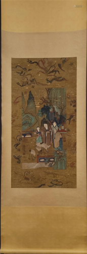 A Chinese Scroll Painting of Figures