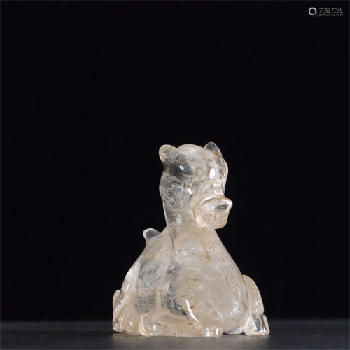 A Chinese Carved Rock Crystal Decoration