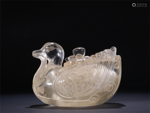 A Chinese Carved Rock Crystal Water Pot