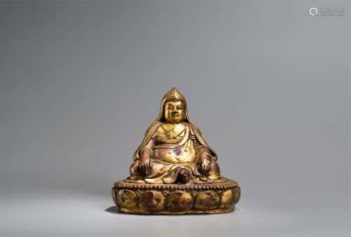 A Gilt Bronze Statue of Tsongkhapa