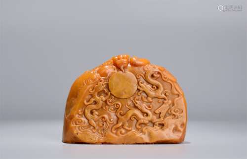 A Dragon Pattern Shoushan Tianhuang Stone Seal