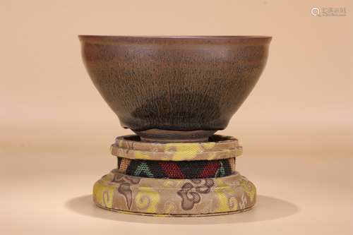 A Black Glazed Porcelain Bowl