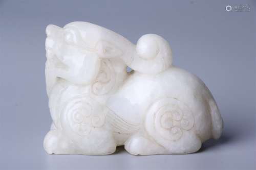 A Jade Beast Figure Ornament