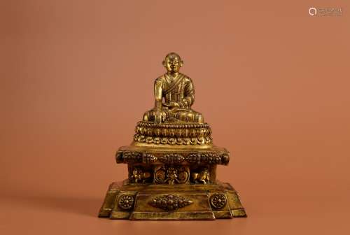 A Gilt Bronze Statue of Panchen