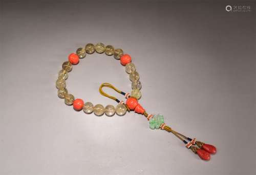 A Crytal Praying Beads Bracelet