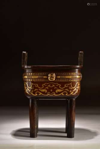 A Gilt Bronze Incense Burner