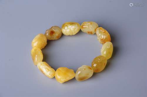 A Carved Lohan Beeswax Bracelet