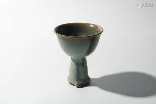 chinese ru-type glazed porcelain cup