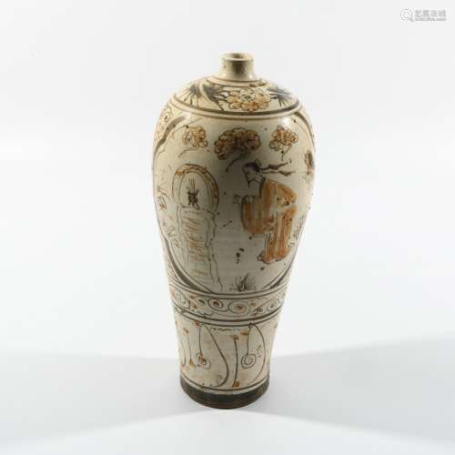 chinese white glazed porcelain meiping