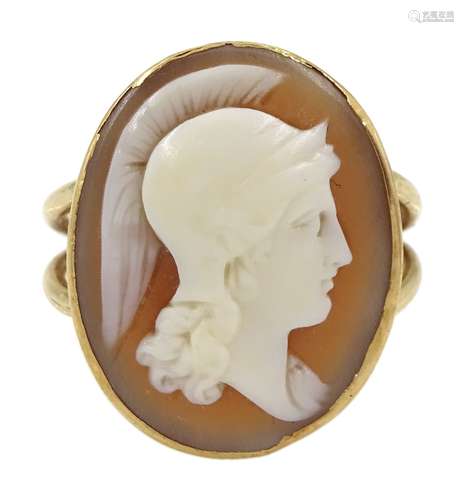 Victorian gold cameo ring