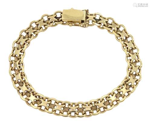 9ct gold fancy link bracelet