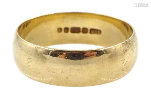 9ct gold wedding band hallmarked