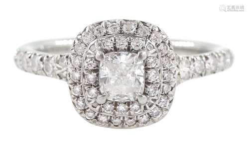 Tiffany & Co platinum diamond cluster ring