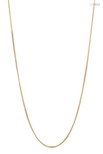 9ct gold flattened curb link necklace