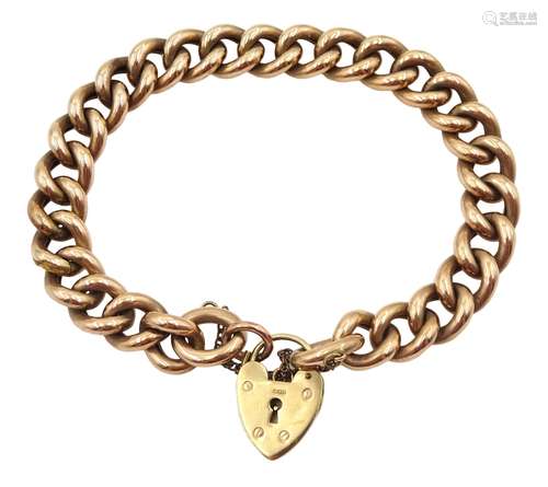 Rose gold curb link bracelet