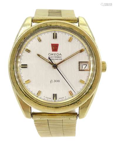 Omega Electronic Chronometer f300 gentleman's quartz stainle...