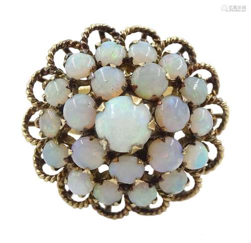 9ct gold opal cluster