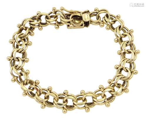 Gold circular link bracelet