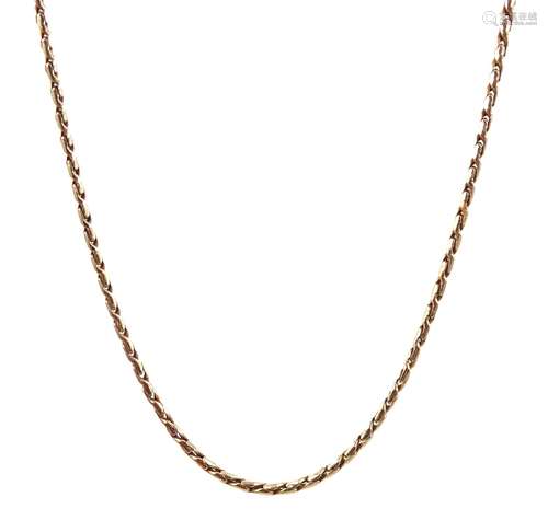 9ct rose gold link necklace