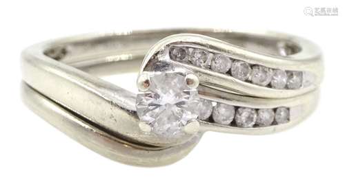 9ct gold single stone diamond ring