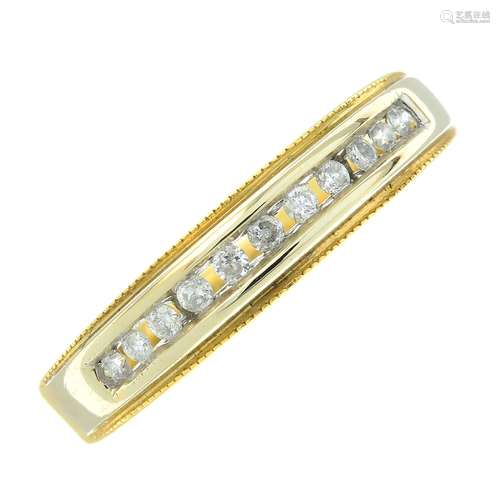 An 18ct gold brilliant-cut diamond half eternity ring.Total ...