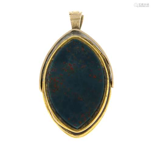 An early 20th century gold, bloodstone and carnelian swivel ...