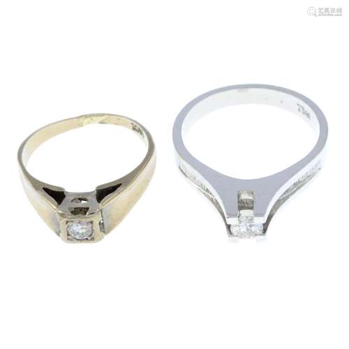 Diamond single-stone ring,