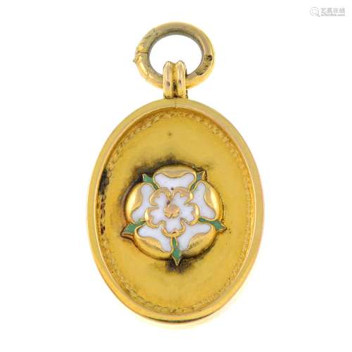 An early 20th century 9ct gold and enamel 'Royston Charity C...