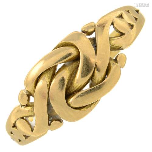 A knot ring.Ring size O.