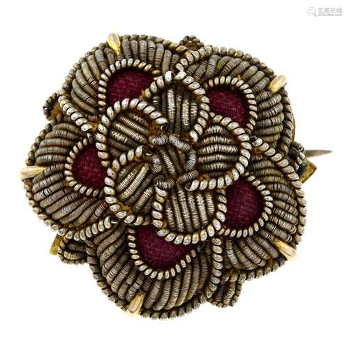 A mid 19th century mourning brooch,