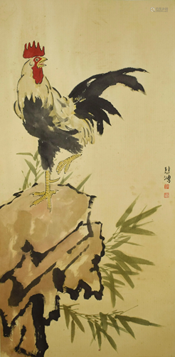 Zhujitu Painting Vertical Scroll on Paper from Xu