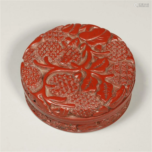 Carved Lacquerware Flower Box