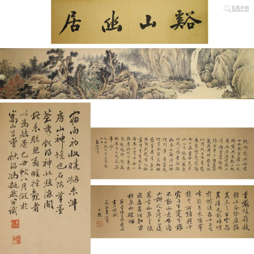 Xishanyouju Handing Scroll on Silk from Feng Chaoran