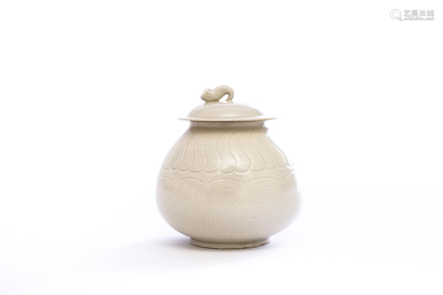 White Glazed Jar