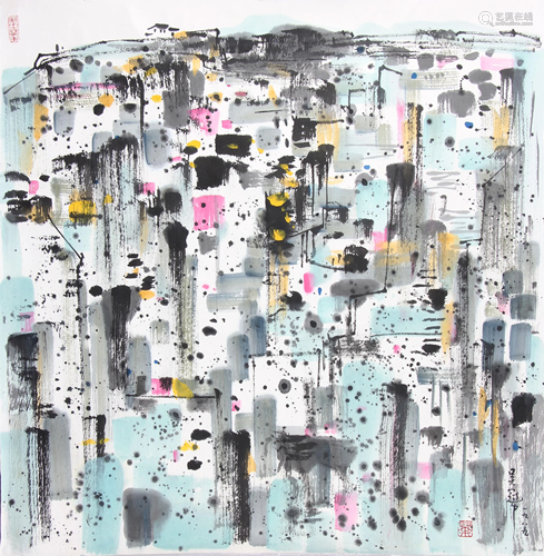 Yanyujiangnan Painting on Paper from Wu Guanzhong