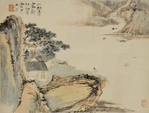 Landscape Painting on Paper